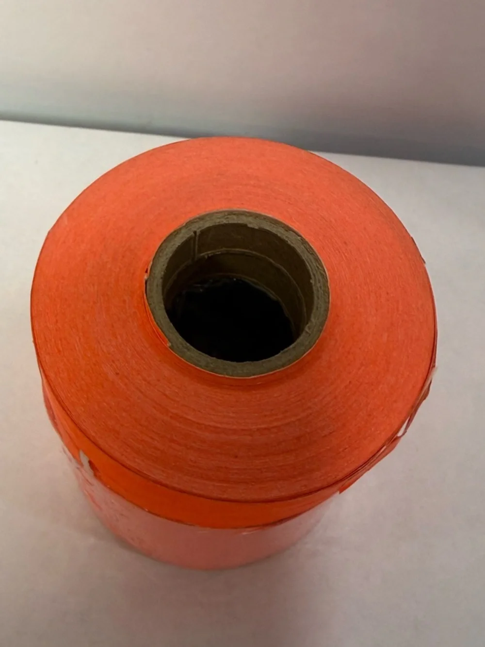 Vtg Fluorescent Orange Price Gun Labels Retail Markdowns Stickers Lot of 7 Rolls